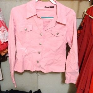 Light pink denim jacket